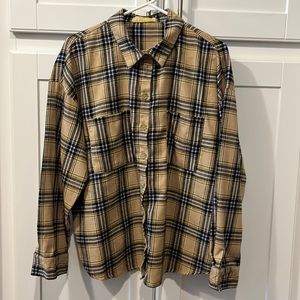 Tan Flannel, Size Large
